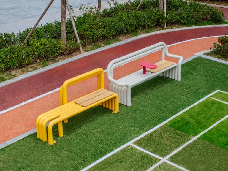 서울시가 개발한 펀디자인 벤치(사진제공=현대건설)