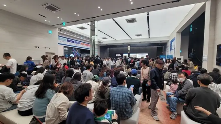 20일 진행된 한강 수자인 오브센트 예비입주자 추첨 및 계약 현장 (사진제공=한양)