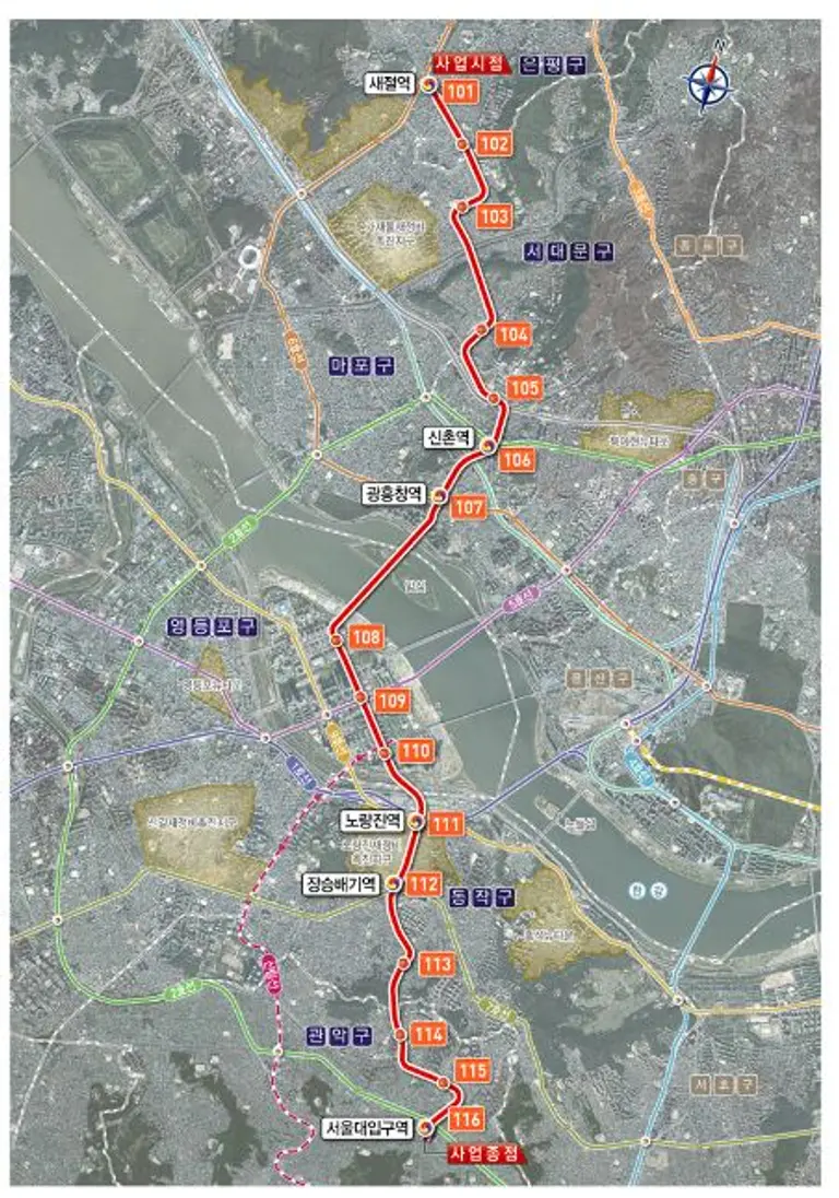 서부선 노선도 (출처=서울시)