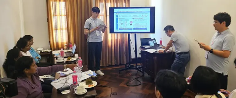 2024 국제품질분임조 경진대회 사무간접 분야의 한전KDN 스프라이트-Q 분임조 발표모습