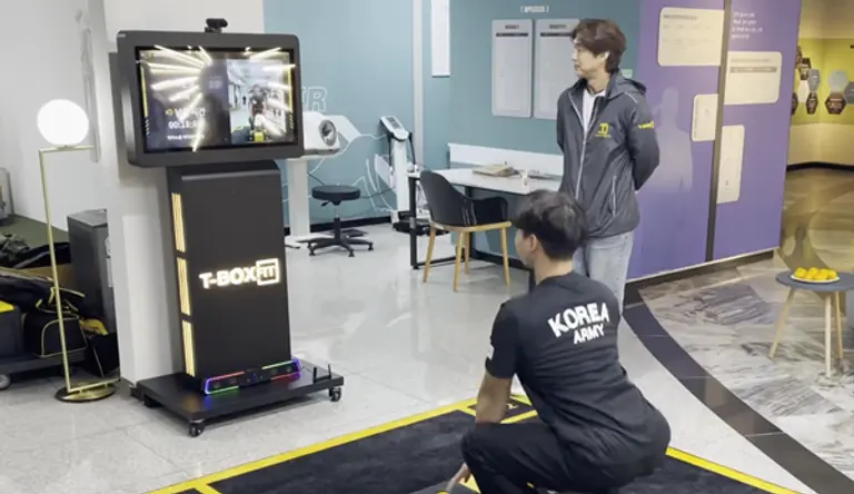 인천병무지청에서 티박스핏 체험 [사진 제공 : ㈜더좋은운동으로]
