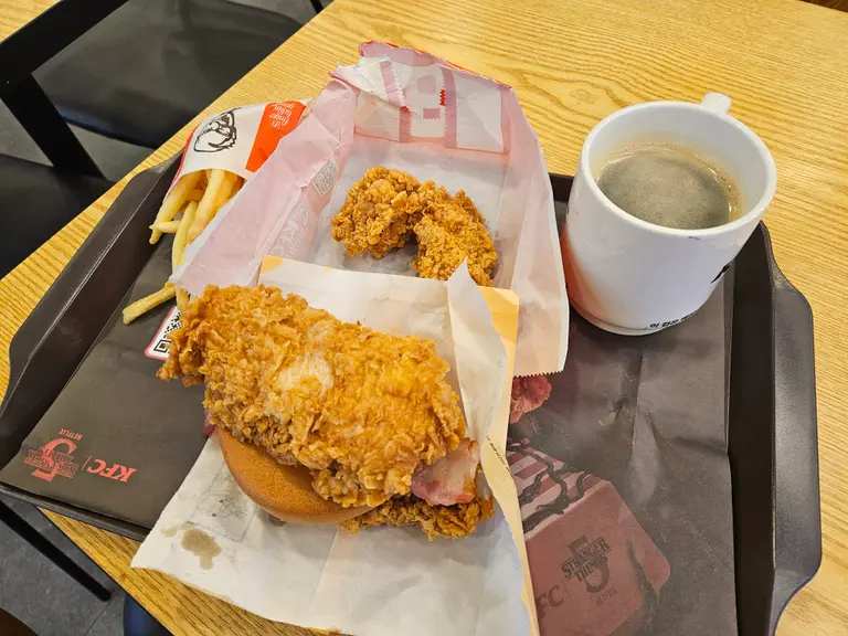 업사이드다운 징거 박스의 모습. (사진=황태규 기자)