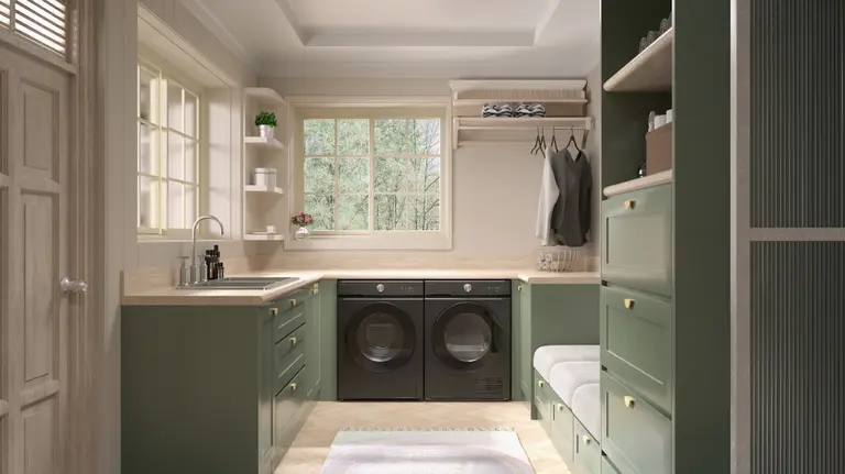 삼성전자 고효율 세탁기와 건조기 라이프스타일 이미지. (제공 삼성전자)