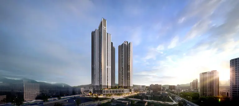 * 울산 번영로 롯데캐슬 센트럴스카이 조감도, 투시도