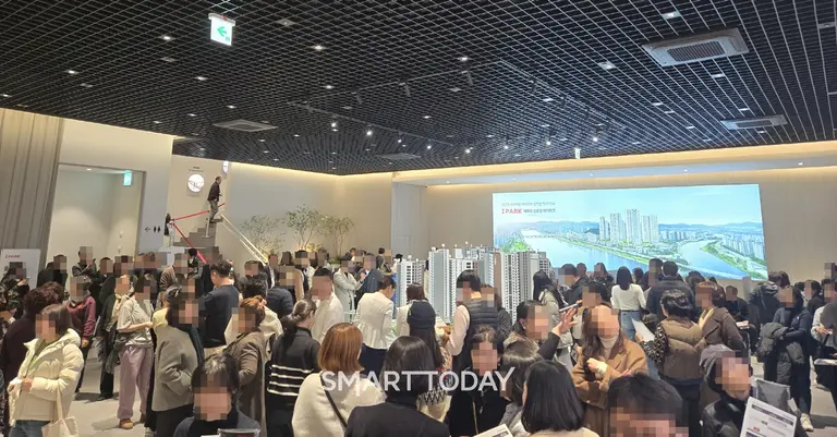 태화강 센트럴 아이파크 견본주택에 주말동안 약 1만 5000여 명이 방문했다. (사진제공=HDC현대산업개발)