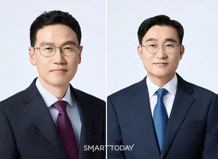 김세훈 동원산업 지주부문 대표이사(왼쪽)와 이영상 동원홈푸드 축육부문 대표 (사진=동원그룹)