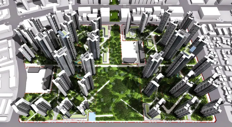 일산신도시 강촌마을&nbsp;3‧5‧7‧8 통합재건축조감도 (사진=한국토지신탁)