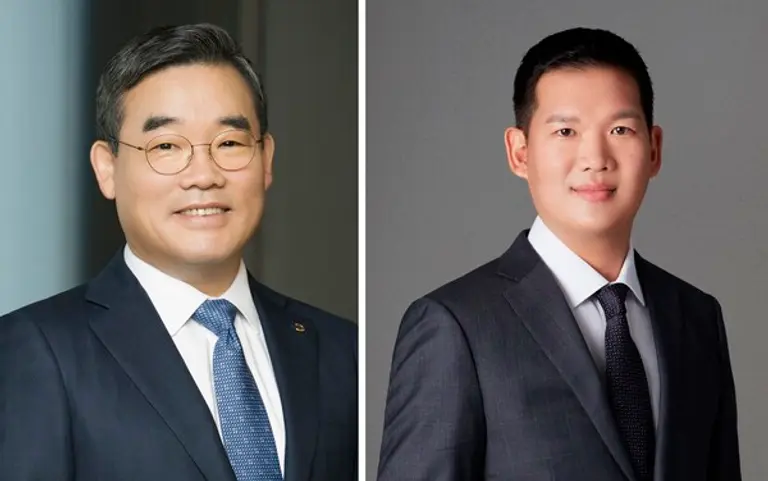 김보현 대우건설 대표이사(왼쪽)와 허윤홍 GS건설 대표이사