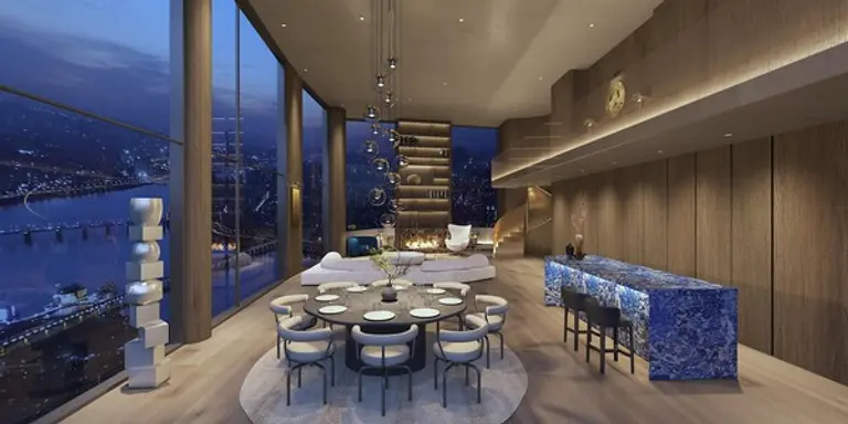 한남4구역에 제안한 3개층으로 구성된 트리플렉스 펜트하우스 거실 (사진제공=삼성물산)