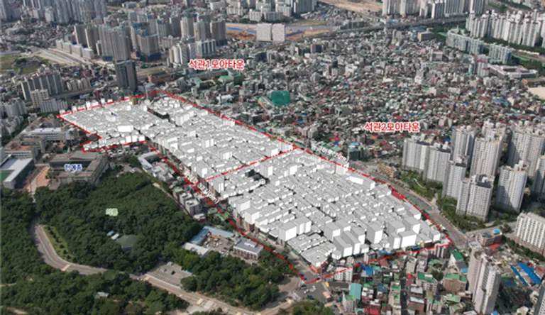 성북구 석관동 일대 모아타운 정비 전 조감도 (사진=서울시)