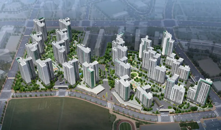 영통 푸르지오 트레센츠와 영통 푸르지오 파인베르 전체 조감도 (사진=대우건설)