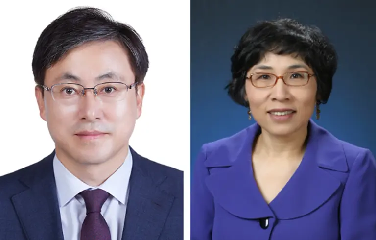 KB금융지주 신임 사외이사 후보인 차은영 이화여자대학교 경제학과 교수(오른쪽)와 김선엽 이정 회계법인 대표이사 [출처: KB금융]