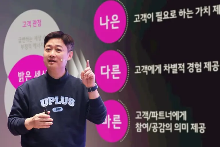 홍범식 사장이 10일 서울 용산사옥에서 열린 타운홀미팅에서 취임 100일을 맞은 소회를 구성원들에게 전하고, 본인이 생각하는 지향점으로서의 