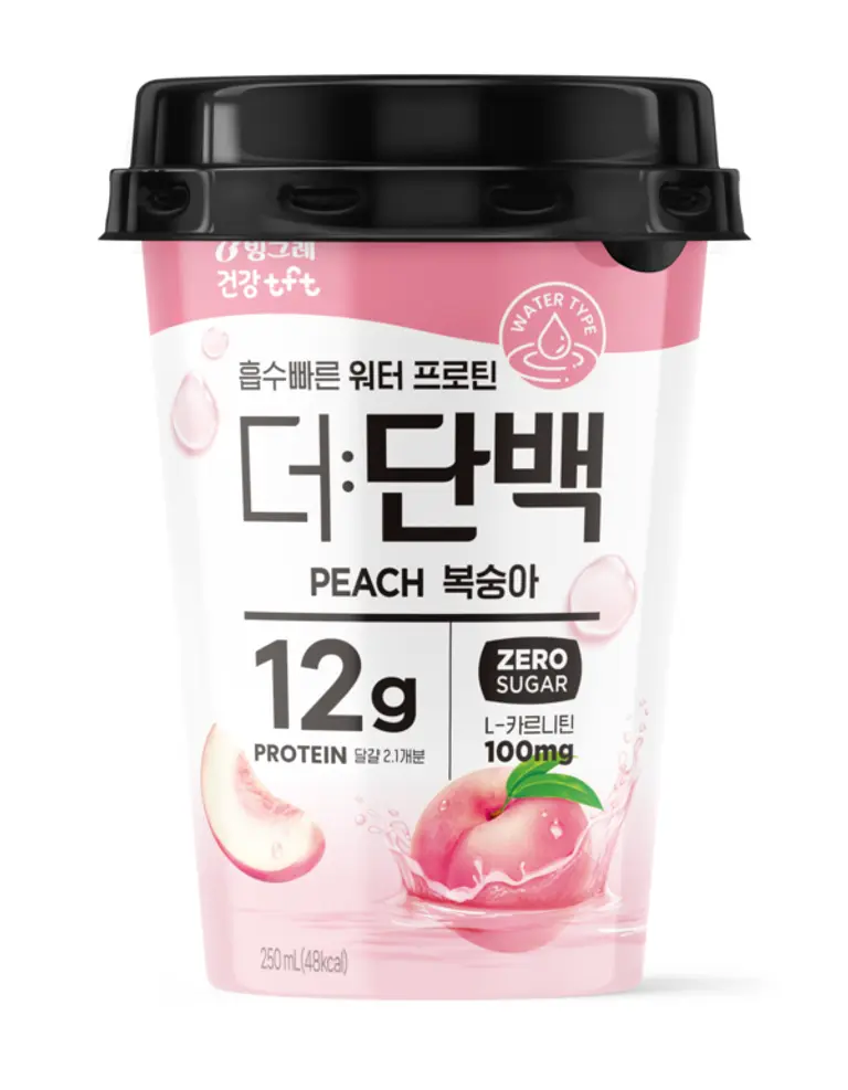 빙그레, 워터타입 단백질 음료 ‘더단백 워터프로틴 복숭아’