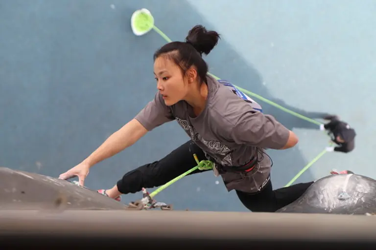 서채현 선수 리드 경기 모습 (사진=대한산악연맹)