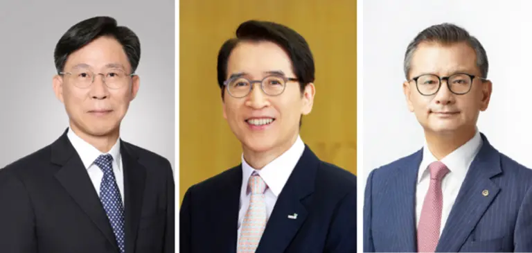 왼쪽부터 홍원학 삼성생명 대표, 신창재 교보생명 대표, 여승주 한화생명 대표. [출처: 각 사]