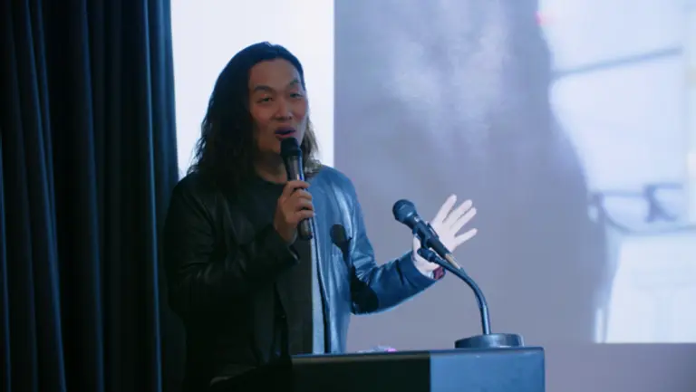 ▲ 지난 2일 서울 여의도 파크원 타워에서 열린 ‘RISE ETF 휴머노이드로봇 세미나‘에서 한재권 한양대학교 로봇공학과 교수가 강연하고 있다. [사진 제공=KB자산운용]