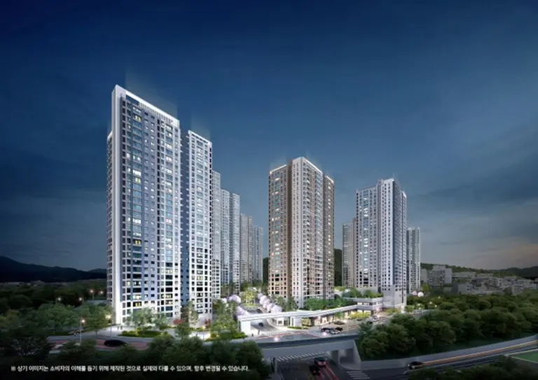 창원 메가시티 자이&위브 야경 투시도