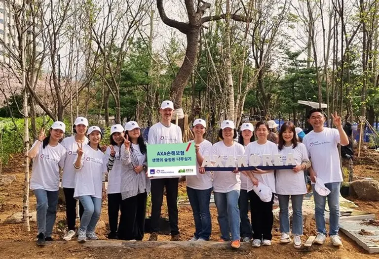 AXA손해보험, 임직원 참여 ‘생명의 숲정원’ 조성 식재 행사 진행 (자료제공 : 악사손보)