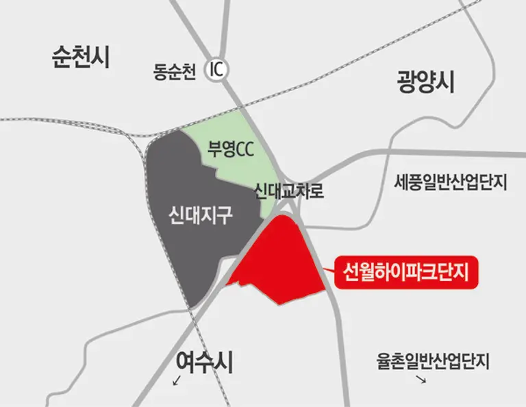 선월하이파크단지 위치도 (사진=중흥그룹)