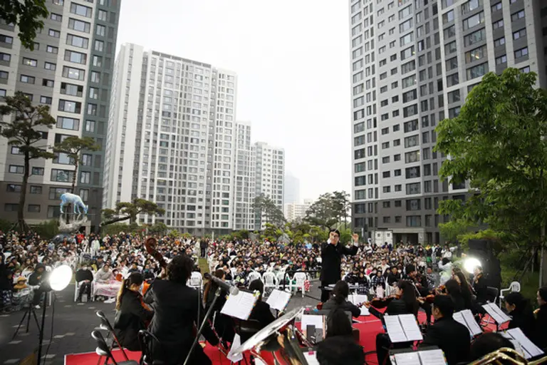 영흥숲 푸르지오 파크비엔 단지에서 진행된 푸르지오 가든 음악회 (사진제공=대우건설)