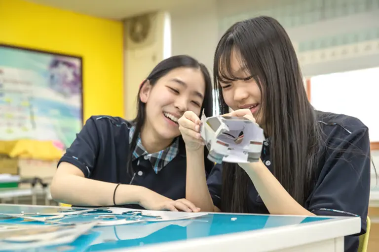 푸른중학교 ‘미래모빌리티학교’ 수업 장면. (제공 현대차)