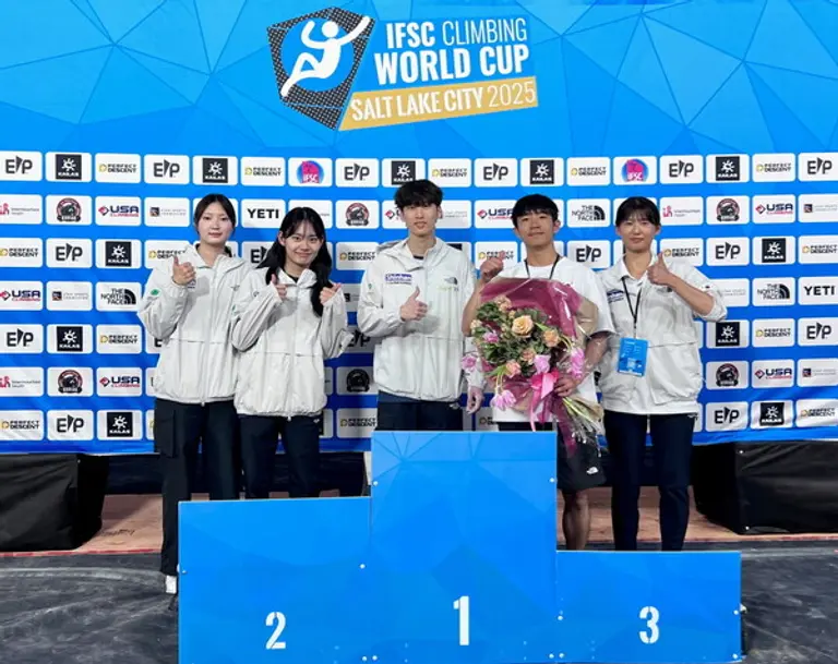 2025 IFSC 솔트레이크시티 볼더 월드컵에 출전한 국가대표 선수들 (제공= 대한산악연맹)
