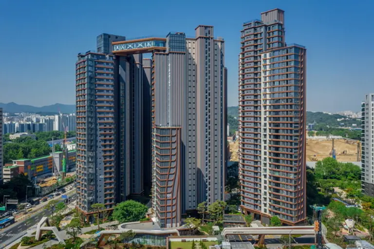 2025 런던 디자인 어워즈 건축 디자인 부문 금상을 수상한 래미안 원펜타스 외관 (사진제공=삼성물산)