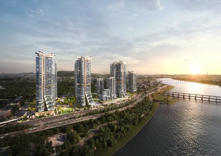 서빙고 신동아 아파트 재건축 당선작 청한재 조감도 (사진=해안건축)