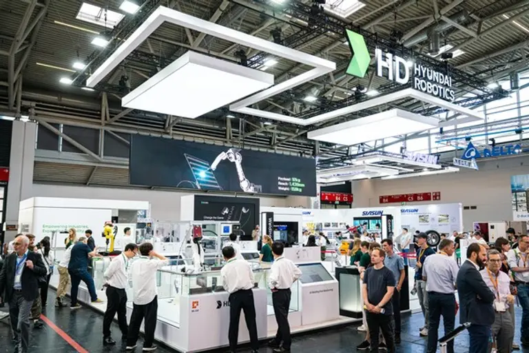 HD현대로보틱스는 독일 뮌헨에서 개최되는 글로벌 최대 규모의 로봇 산업 박람회인 