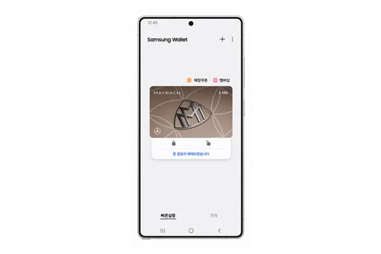 삼성 월렛의 디지털 키가 적용될 메르세데스-벤츠의 디지털 키 이미지. (제공 삼성전자)