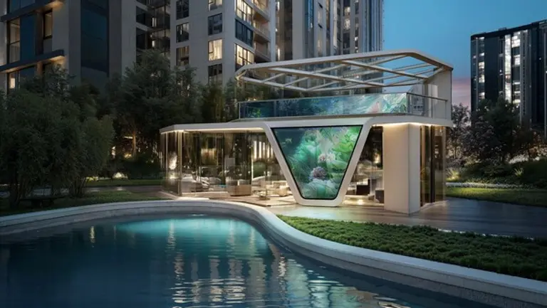 푸르지오 단지에 도입되는 AI 미디어 파고라 (사진=대우건설)