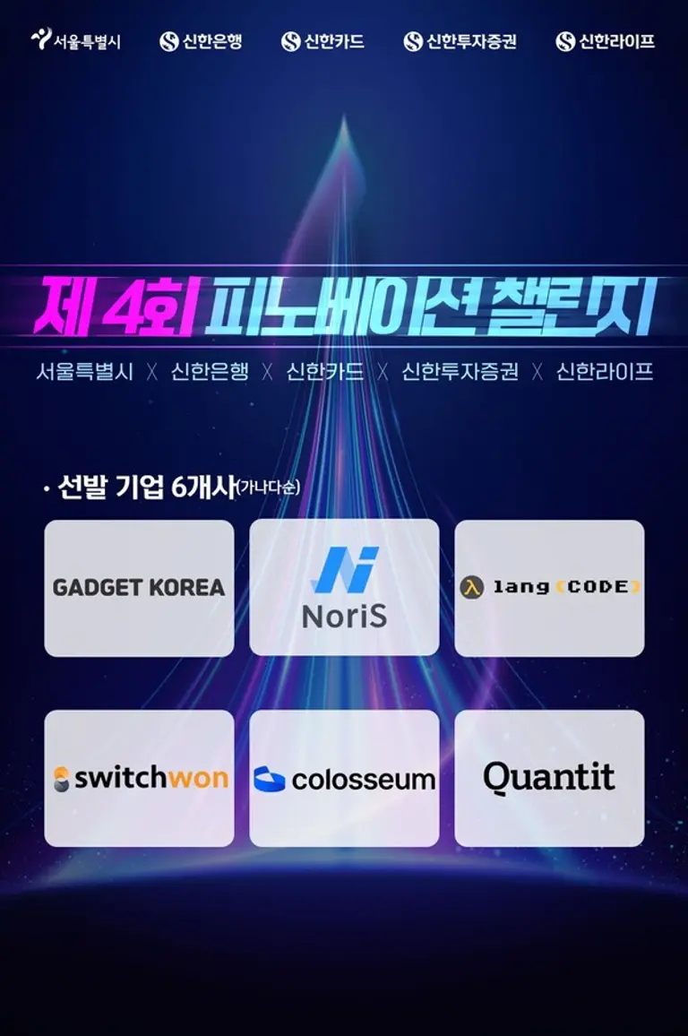 신한은행, 피노베이션 챌린지 스타트업 6개사 선발