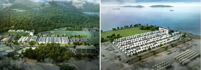 전남 고흥 BESS(좌)와 전남 광양 BESS. (사진=BS한양)