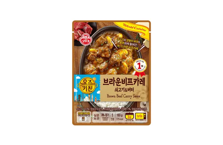 오뚜기 오즈키친 브라운비프카레 쇠고기&버터 시뮬컷