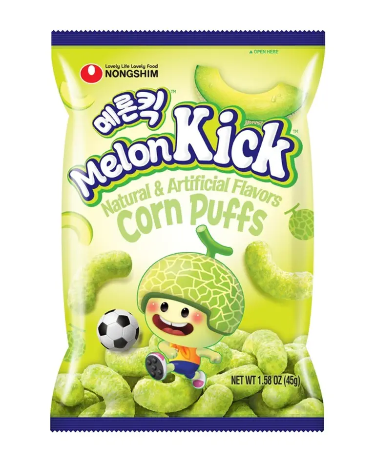 농심 메론킥 북미지역 수출용 영문 패키지 사진