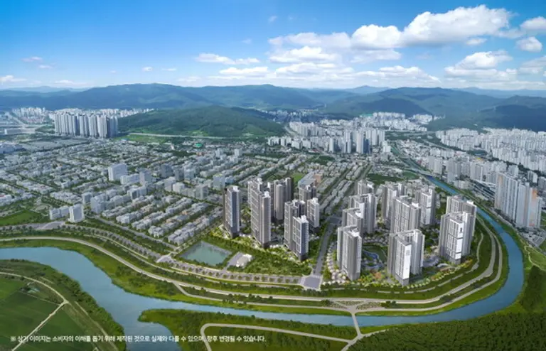 더샵 신문그리니티 2차 항공 조감도