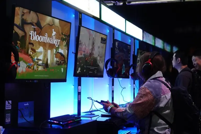 2025 게임스컴에서 넷마블의 프로젝트 블룸워커의 시연 모습. (제공 넷마블)