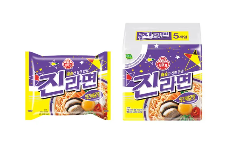 오뚜기 진라면 약간매운맛 시뮬컷