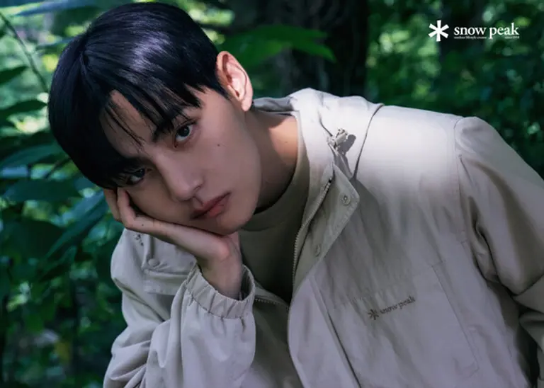BTS 멤버 뷔와 함께한 스노우피크 어패럴 가을 화보 (사진=스노우피크어패럴)