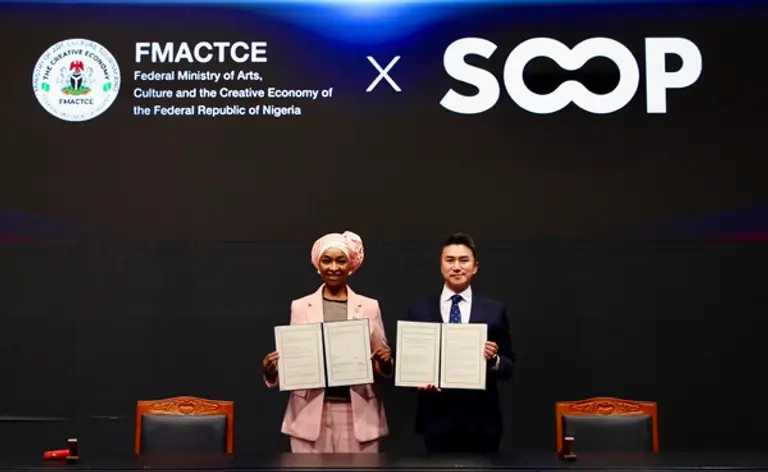 나이지리아 연방 예술·문화·창의경제부 한나투 무사 무사와(Hannatu Musa Musawa) 장관, SOOP 최영우 대표이사