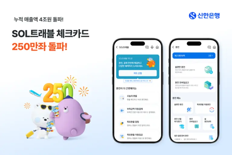 신한은행, SOL트래블 체크카드 250만좌 돌파 이벤트 진행