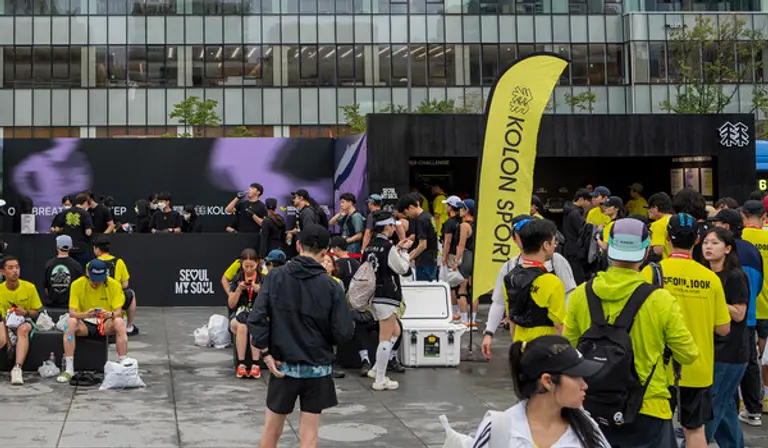 광화문광장에 마련된 코오롱스포츠 부스 전경 (사진제공=코오롱 FnC)