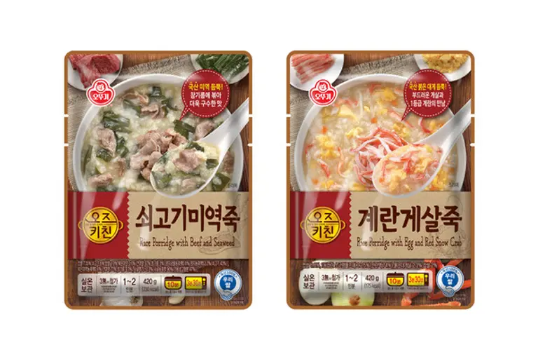 오뚜기 파우치죽 2종 시뮬컷
