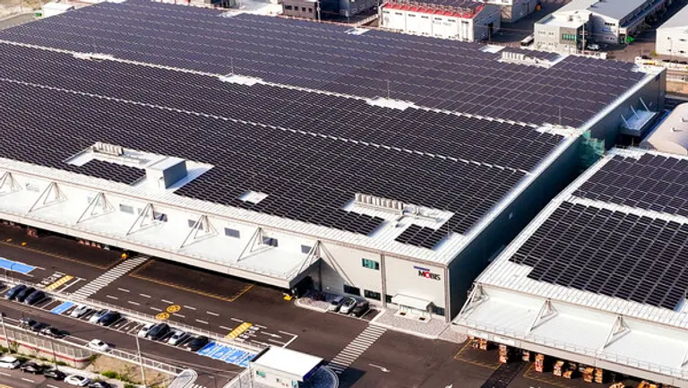 현대모비스 영남물류센터에 설치된 태양광 발전설비. (제공 현대모비스)