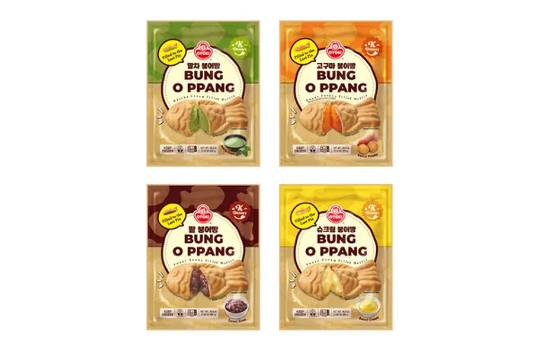 오뚜기 미국 수출용 붕어빵 4종(말차·고구마·팥·슈크림) 시뮬컷
