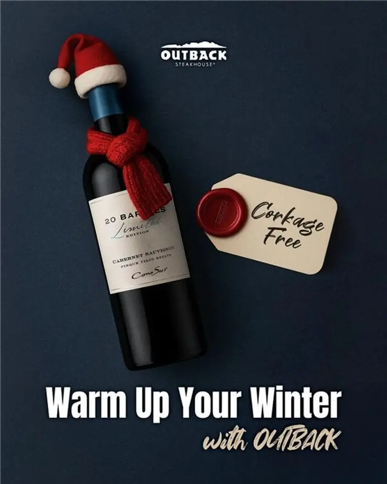 아웃백, 코노 수르 20배럴 까베르네 소비뇽 와인 프로모션 포스터
