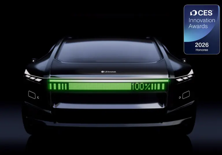 LG이노텍의 ‘초슬림 픽셀 라이팅 모듈’이 적용된 자율주행 컨셉카 이미지. (제공 LG이노텍)