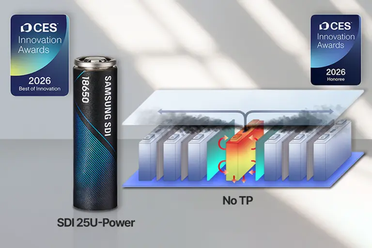 삼성SDI의 CES 최고 혁신상 및 혁신상 수상 제품과 관련 로고 이미지. (제공 삼성SDI)