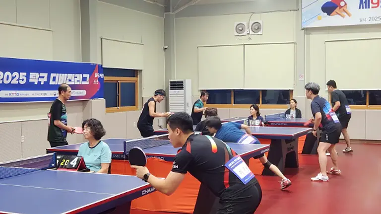 2025 탁구 디비전리그 양구 예선리그 경기 모습